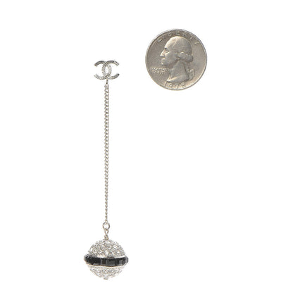 Chanel Crystal CC Dangle Earrings Black 2 of 4