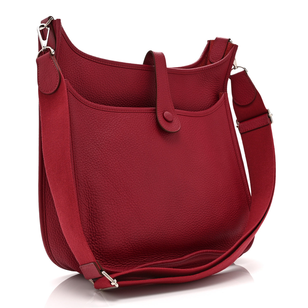 Hermes Taurillon Clemence Evelyne III GM Rouge H 3 of 10