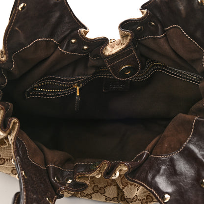 Gucci Monogram Studded Medium Pelham Shoulder Bag Dark Brown 5 of 8