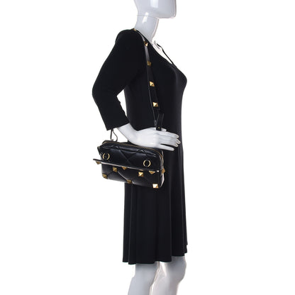 Valentino Garavani Nappa Roman Stud Crossbody Black 2 of 10