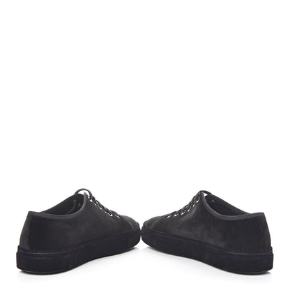 Chanel Velvet Womens CC Sneakers 38 Black 6 of 12