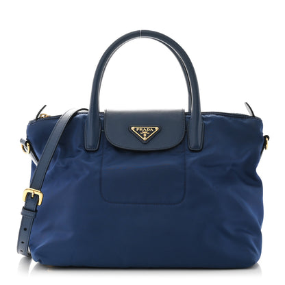 Prada Tessuto Nylon Saffiano Tote Royal Blue 1 of 10
