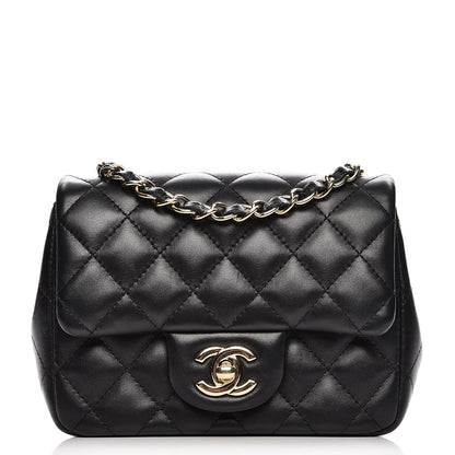 Chanel Lambskin Quilted Mini Square Flap Black 1 of 9