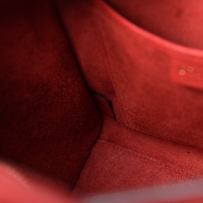 Celine Drummed Calfskin Nano Luggage Red 8 of 21