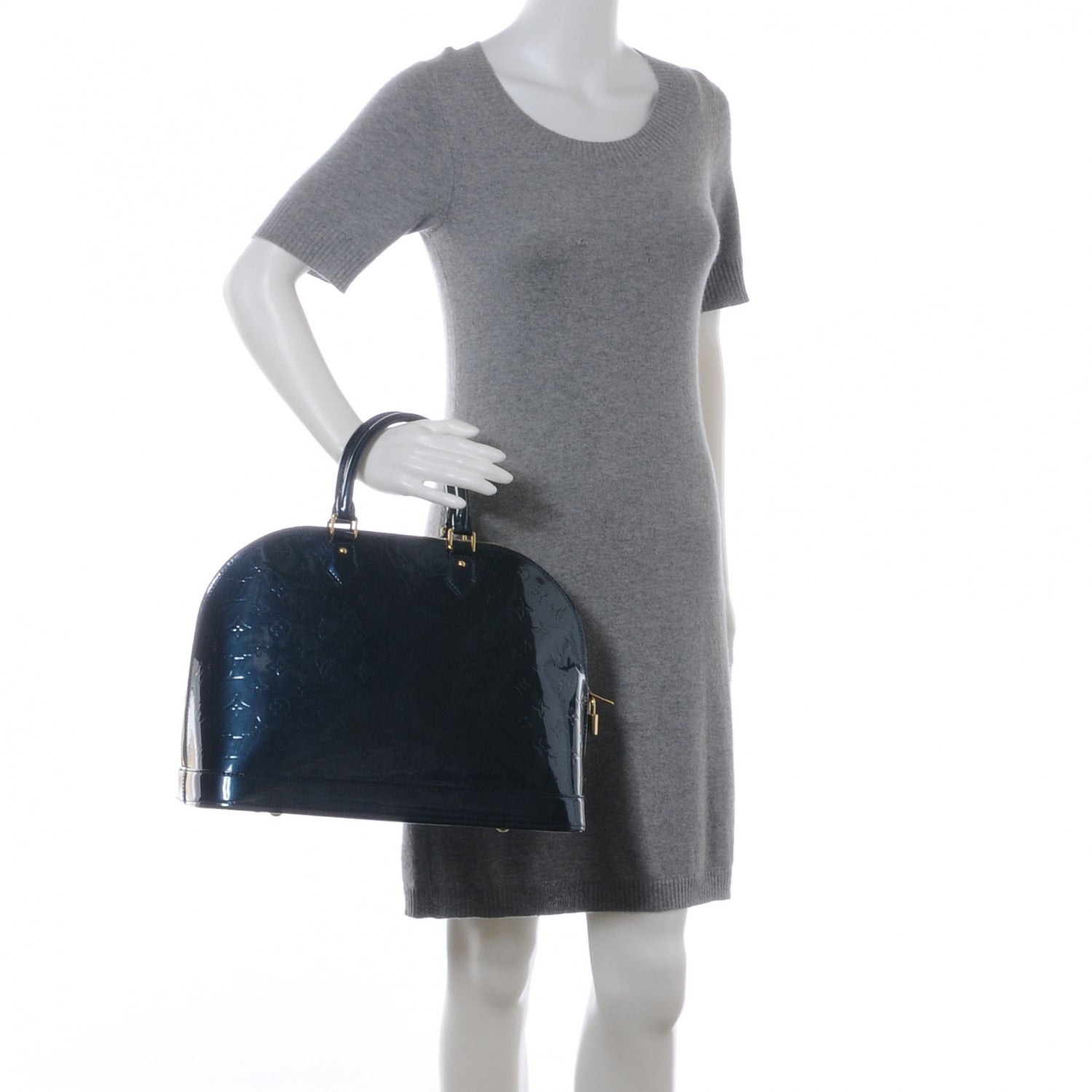 Louis Vuitton Vernis Alma GM Blue Nuit 2 of 7
