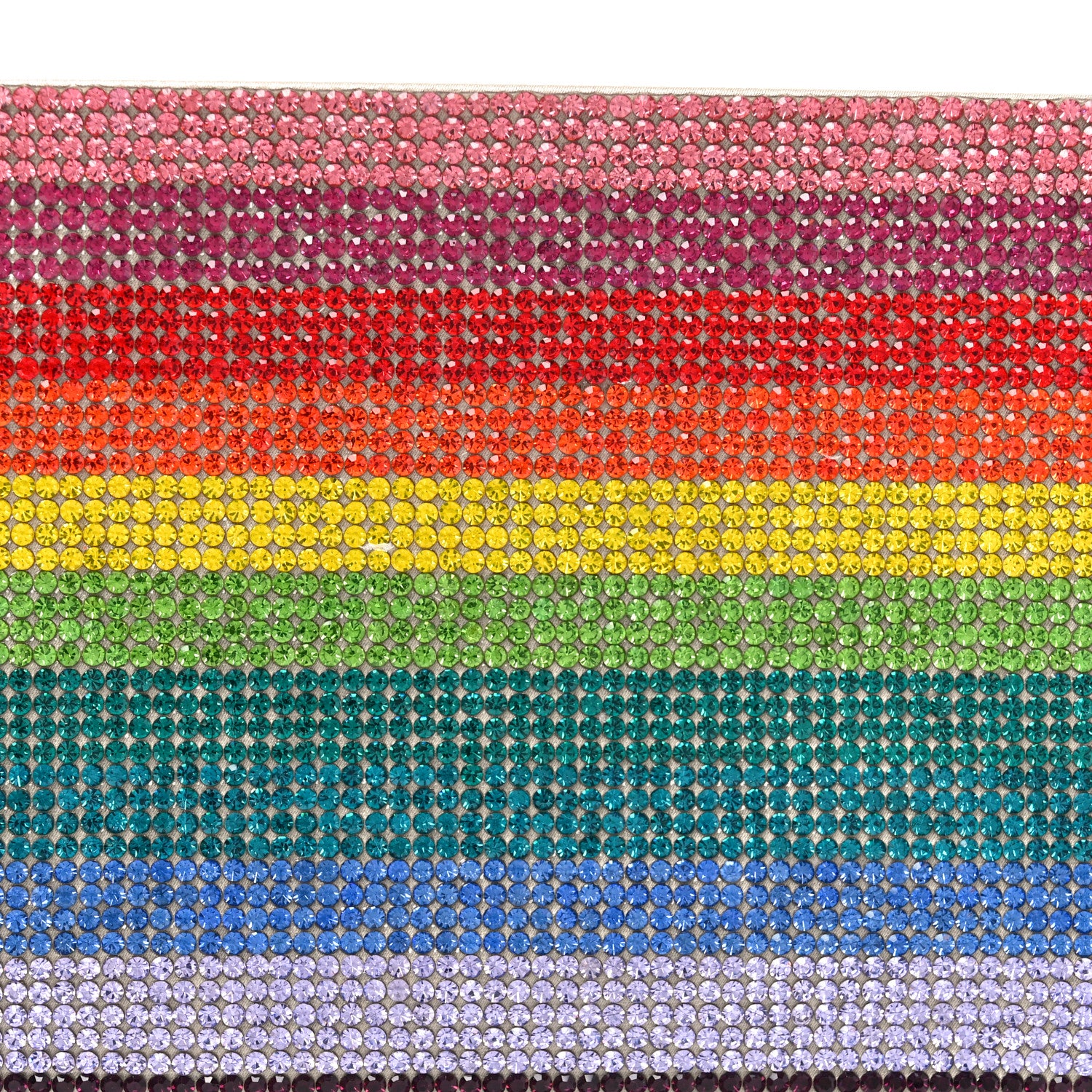 Judith Leiber Satin Swarovski Crystal Rainbow Wristlet Pouch Multicolor 7 of 9