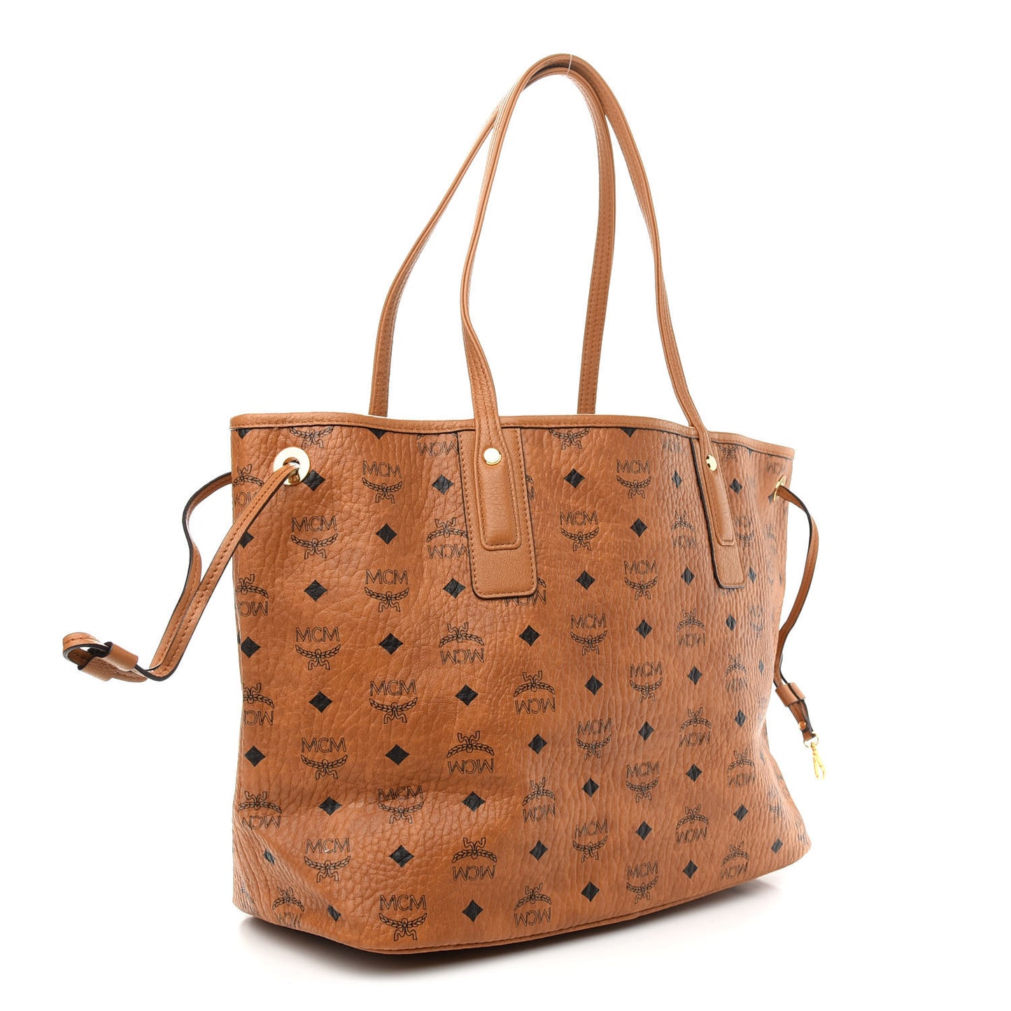 Visetos Medium Liz Reversible Shopper Tote Cognac