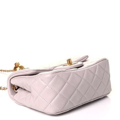 Chanel Lambskin Quilted Mini Pearl Crush Flap Light Purple 3 of 5