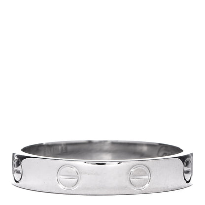 Cartier 18K White Gold 3.5mm LOVE Wedding Band Ring 59 8.75 3 of 4