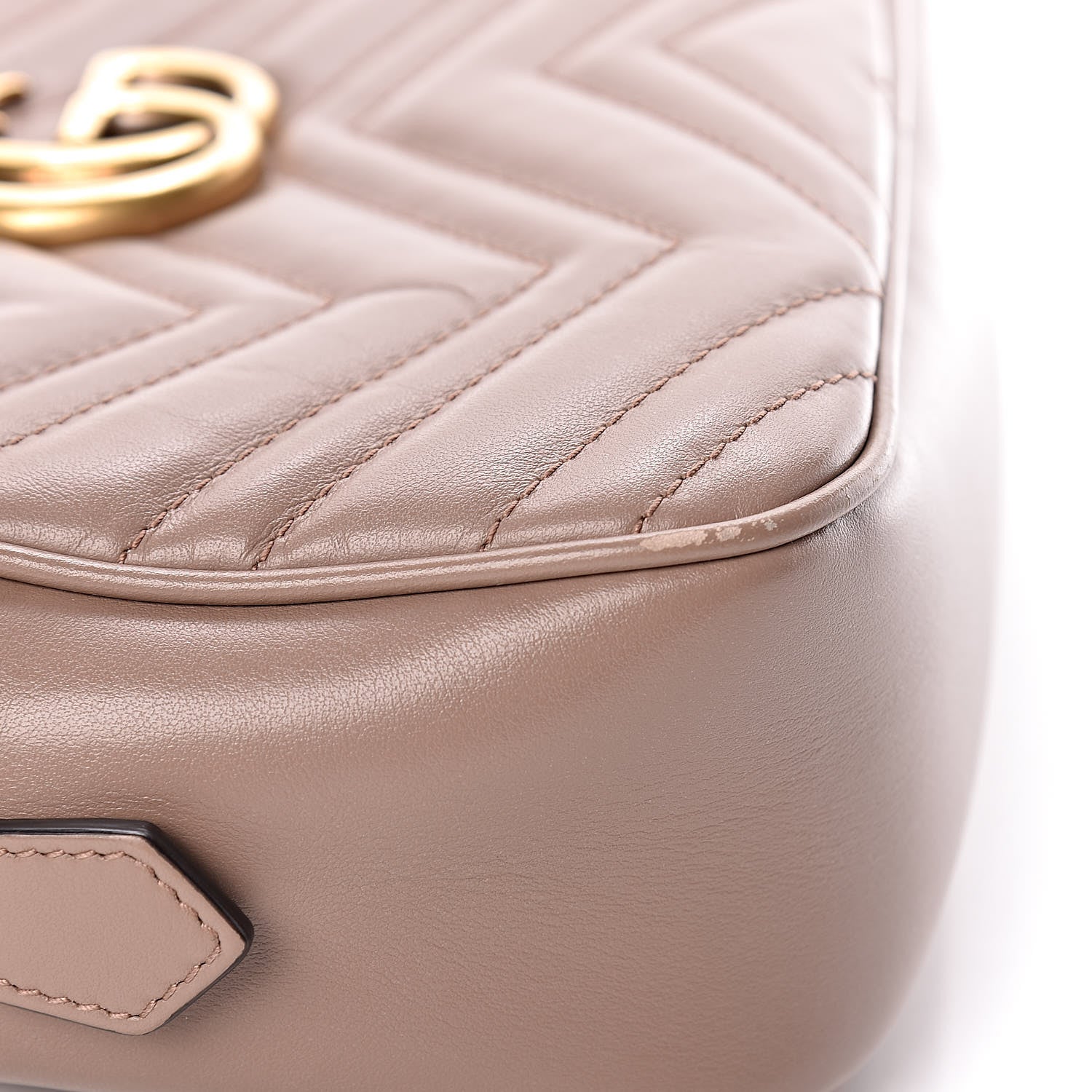 Gucci Calfskin Matelasse Small GG Marmont Chain Shoulder Bag Porcelain Rose 12 of 12