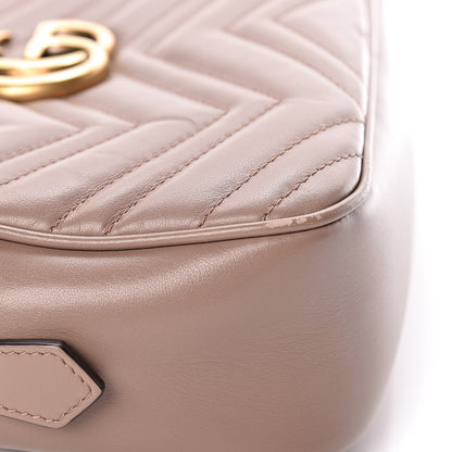 Gucci Calfskin Matelasse Small GG Marmont Chain Shoulder Bag Porcelain Rose 12 of 12
