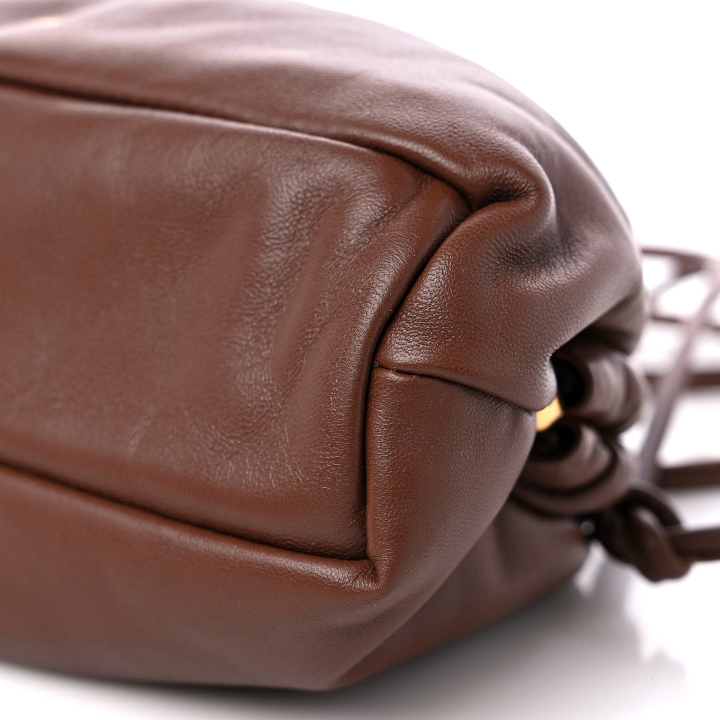 Lambskin Cloud Mini Clutch Chocolate