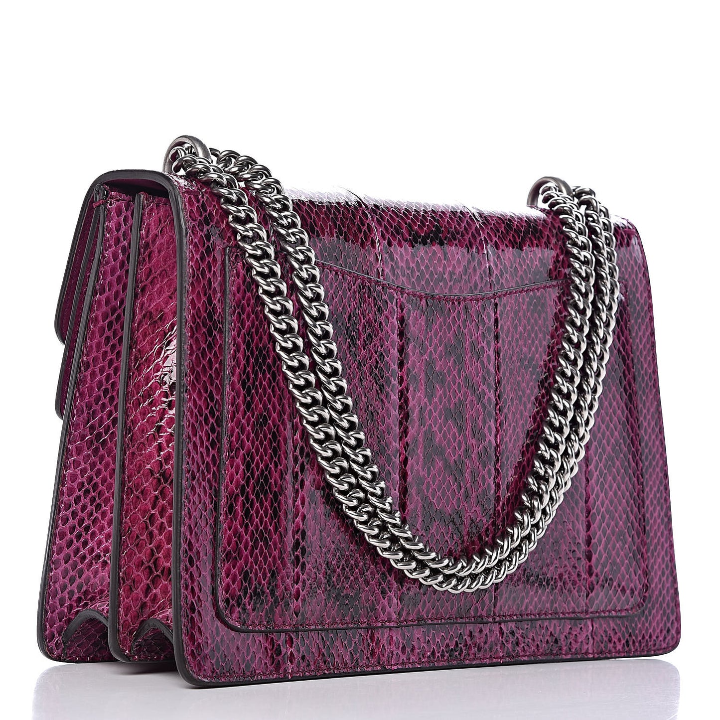 Elaphe Dragon Embroidered Medium Dionysus Shoulder Bag Violet Cyclamen Multicolor