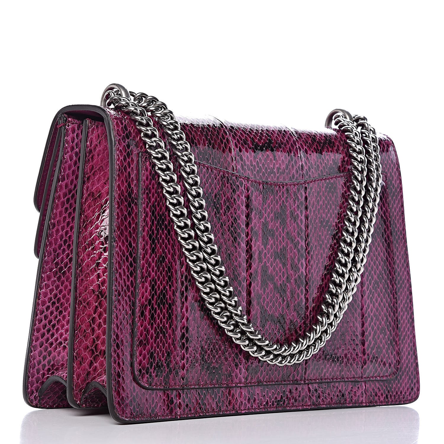 Gucci Elaphe Dragon Embroidered Medium Dionysus Shoulder Bag Violet Cyclamen Multicolor 3 of 11