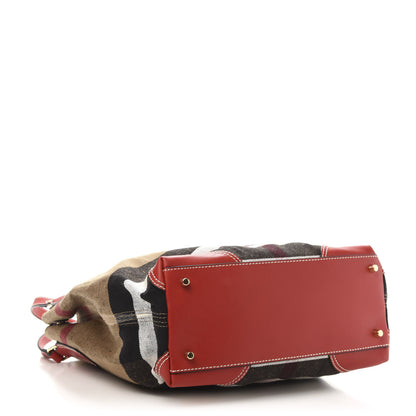 Burberry Canvas Mega Check Medium Maidstone Cadmium Red 4 of 9