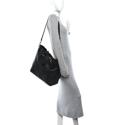 Prada Vitello Daino Tote Black 3 of 17