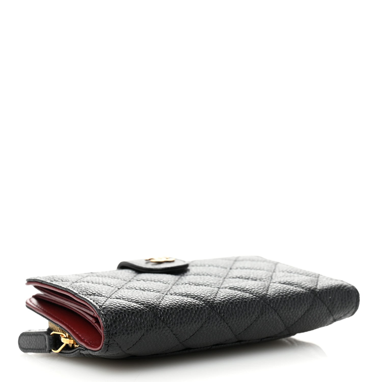 Chanel Caviar Quilted Zipped Pocket Wallet Black 4 of 8