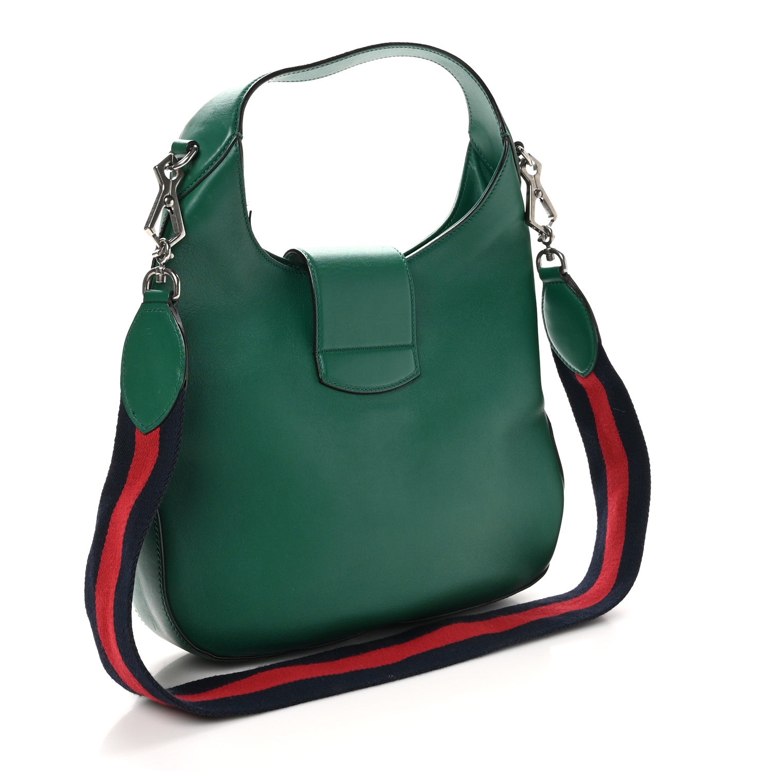 Gucci Calfskin Web Embroidered Small Dionysus Hobo Emerald Green 3 of 11