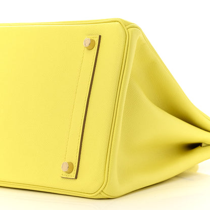 Hermes Epsom Birkin 35 Lime 10 of 12