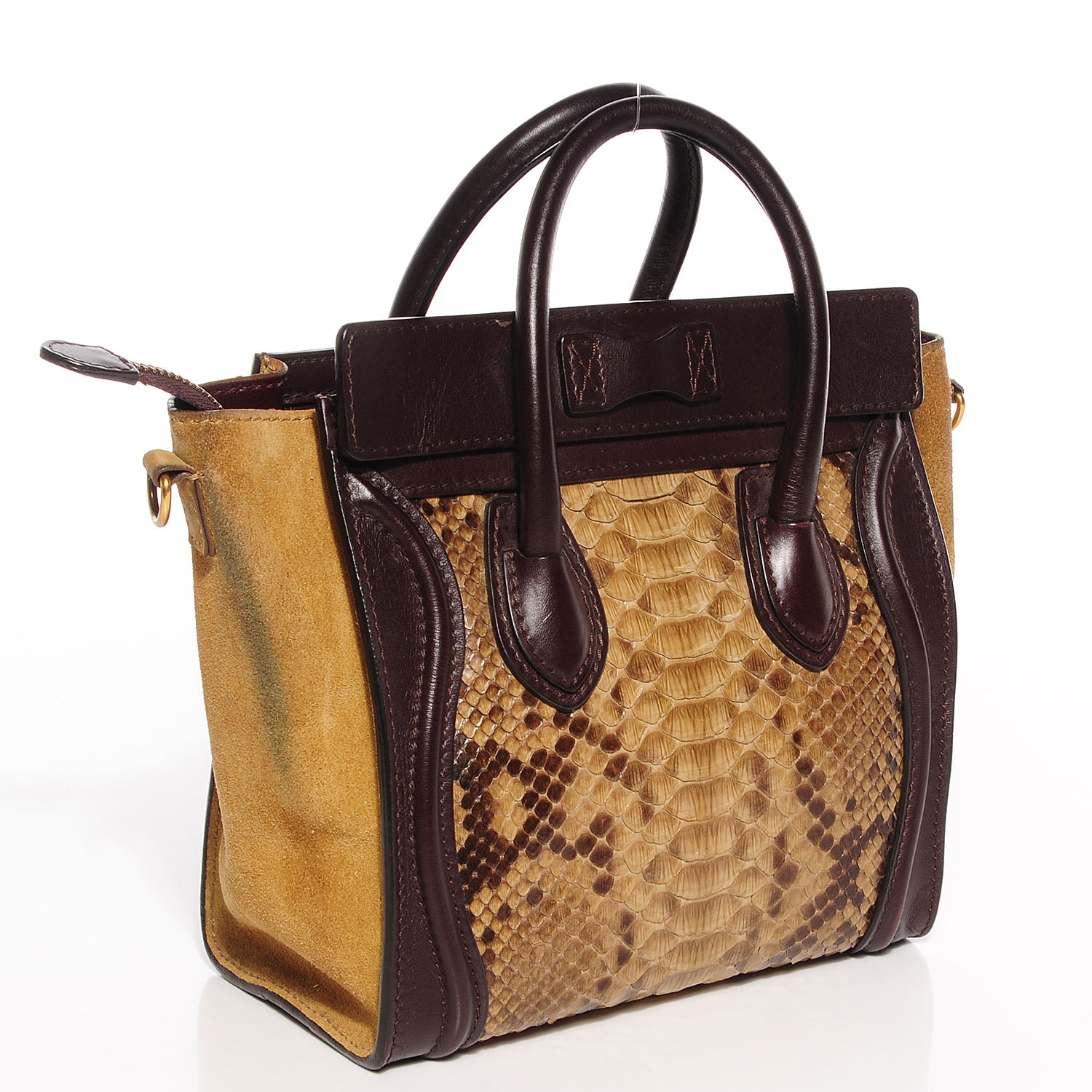 Celine Python Suede Nano Tri-Color Luggage 3 of 9