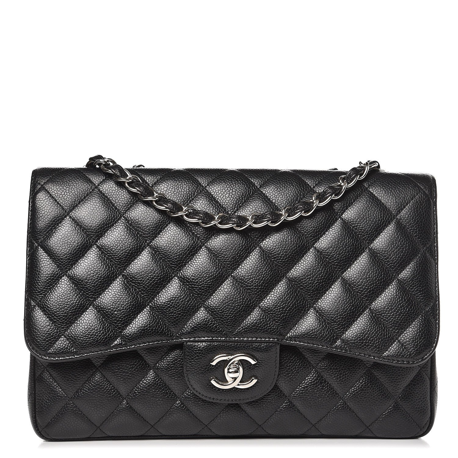 Chanel Caviar Quilted Jumbo Single Flap Black 1 of 9