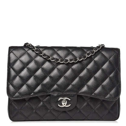 Chanel Caviar Quilted Jumbo Single Flap Black 1 of 9