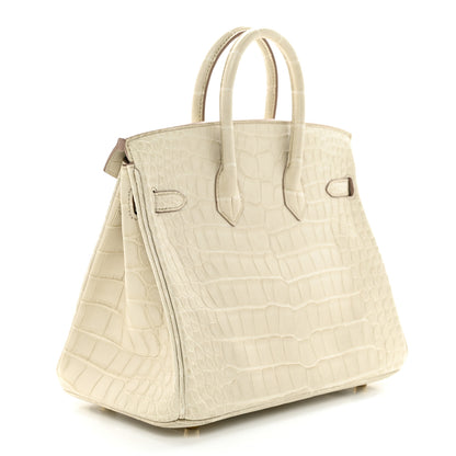 Hermes Matte Alligator Birkin 25 Beton 3 of 22