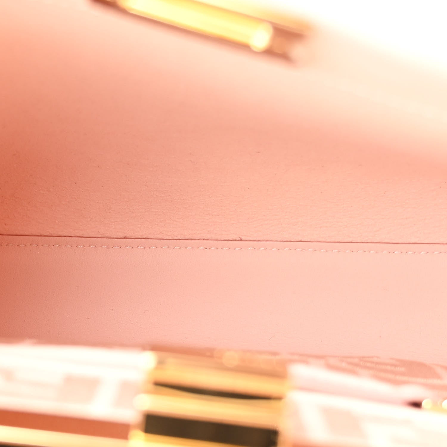 Fendi Vitello Seta Canvas FF Embroidered Mini Peekaboo Iconic Satchel  Rosa Confetto 5 of 11