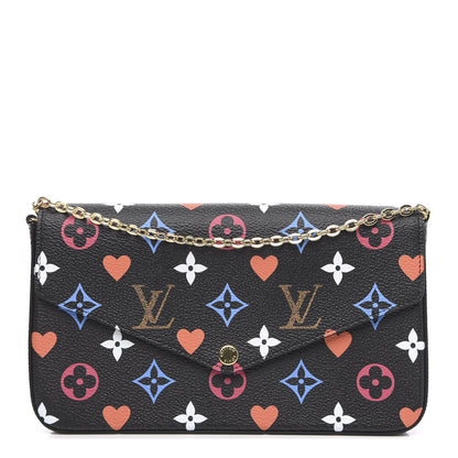 Louis Vuitton Game On Felicie Chain Wallet Black 1 of 11