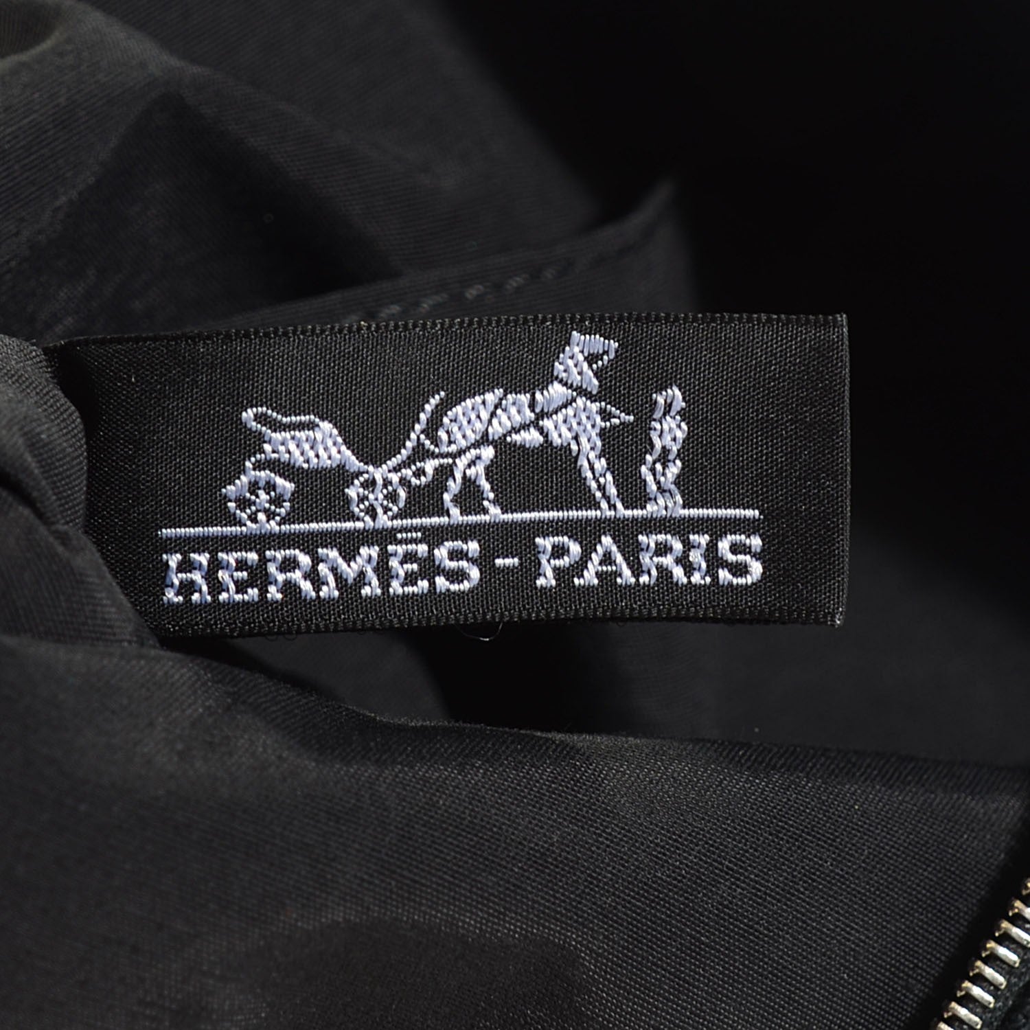 Hermes Cotton Canvas Bolide Travel Cosmetic Pouch Black 6 of 11