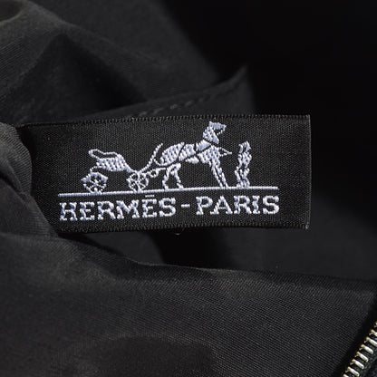 Hermes Cotton Canvas Bolide Travel Cosmetic Pouch Black 6 of 11