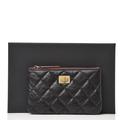 Chanel Aged Calfskin Quilted Small Reissue Cosmetic Case Black 8 of 8