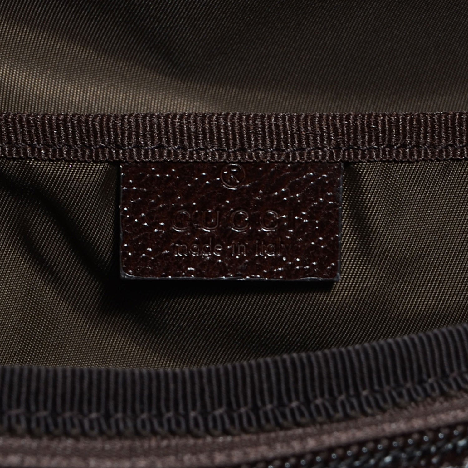 Gucci Monogram Natural Pigskin Large Diaper Bag Beige Ebony Cocoa Dark Chocolate 7 of 9