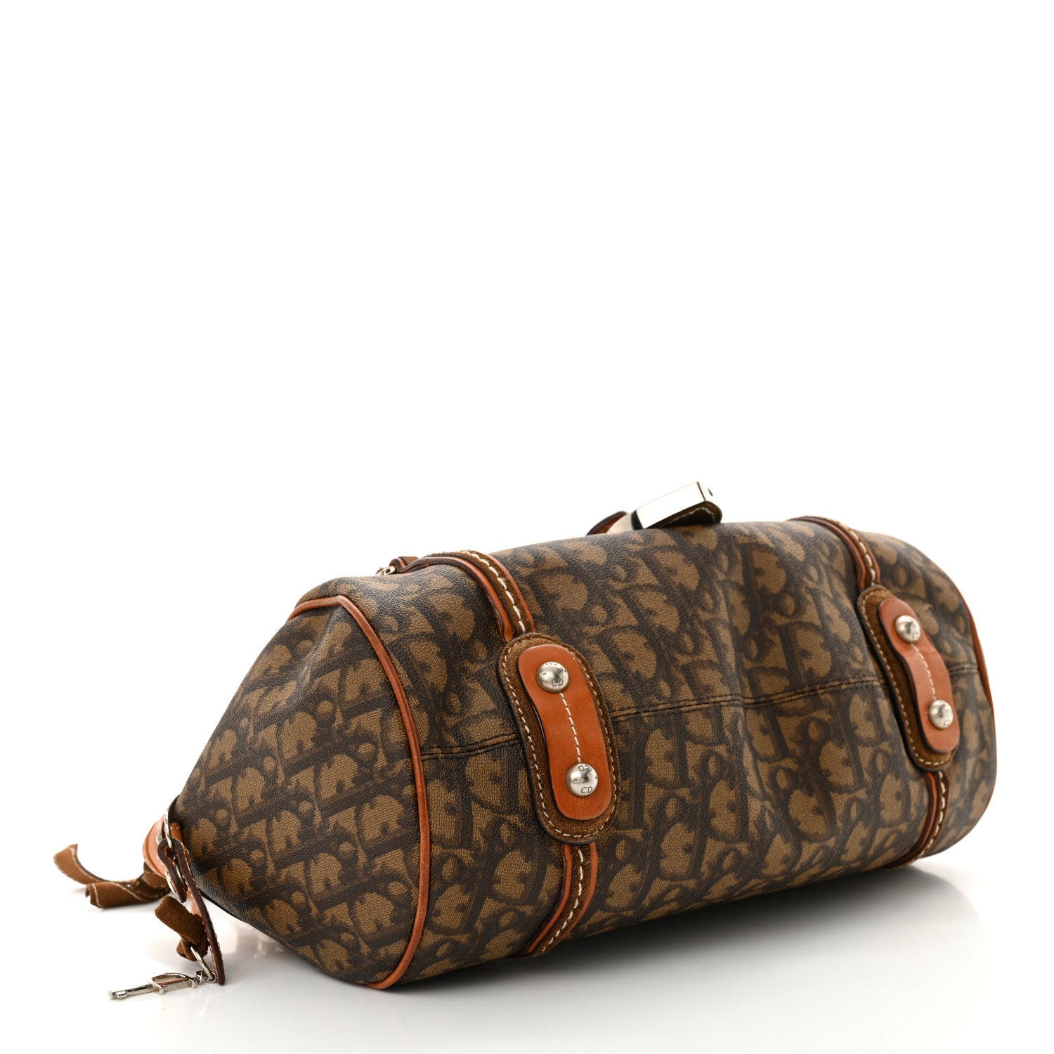 Christian Dior Monogram Romantique Trotter Flap Bag Brown 4 of 16