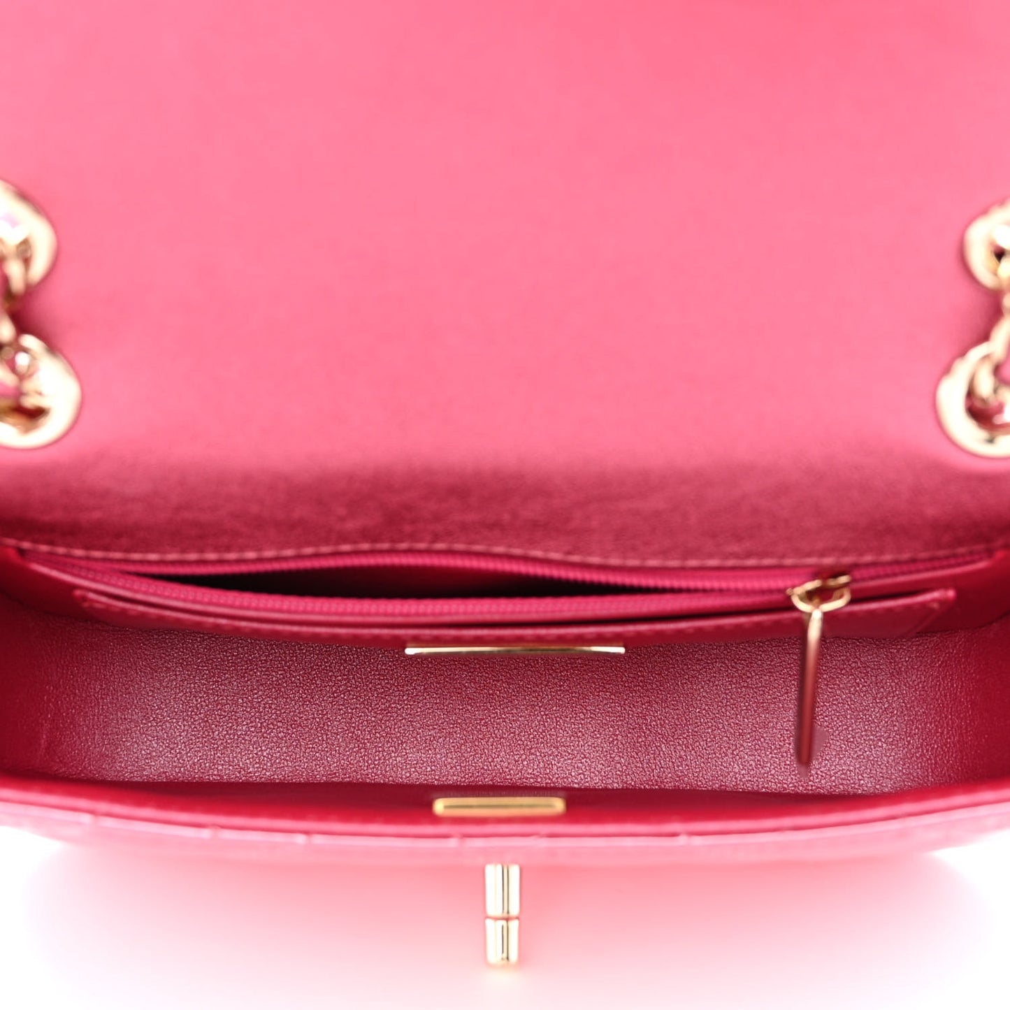 Mirror Calfskin Metallic Lambskin Quilted Hollywood Boulevard Mini Flap With Star Coin Purse Pink
