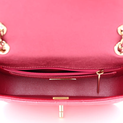 Chanel Mirror Calfskin Metallic Lambskin Quilted Hollywood Boulevard Mini Flap With Star Coin Purse Pink 6 of 13