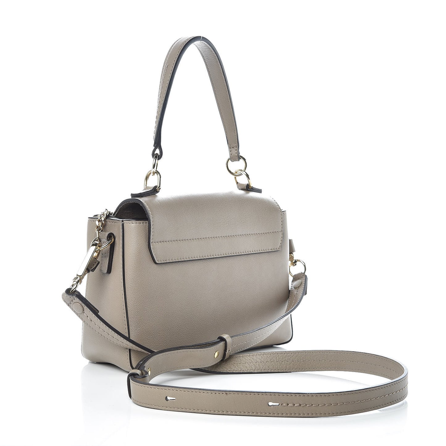 Calfskin Mini Faye Day Shoulder Bag Motty Grey