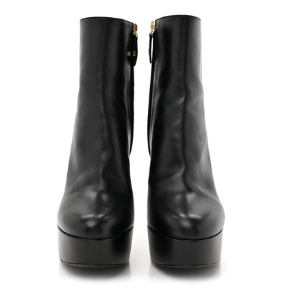 Louis Vuitton Soft Calfskin Monogram Afterglow Platform Ankle Boots 38 Black 3 of 12