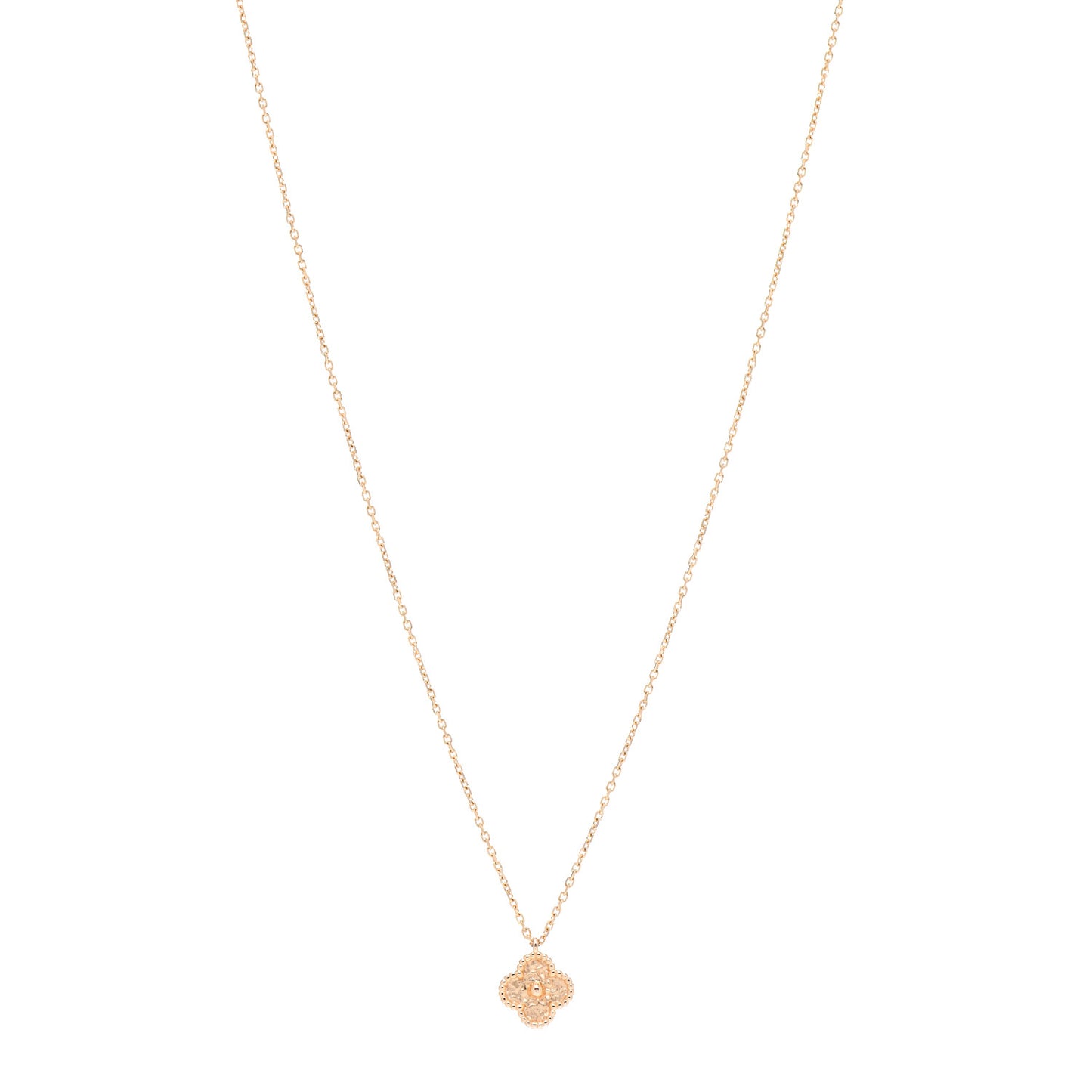 18K Rose Gold Sweet Alhambra Pendant Necklace