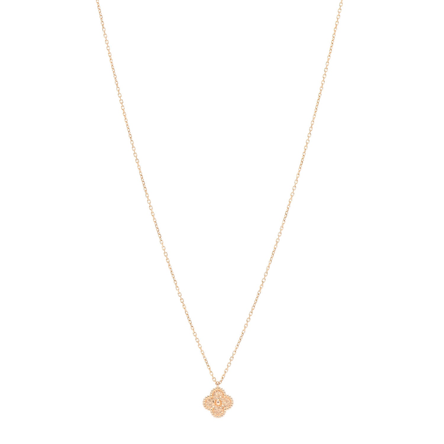 Van Cleef & Arpels 18K Rose Gold Sweet Alhambra Pendant Necklace 1 of 5