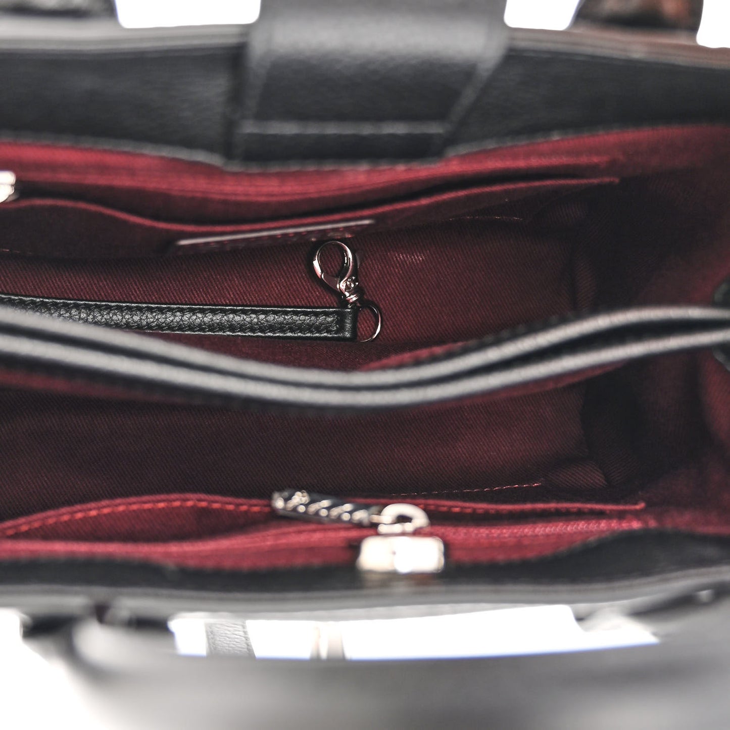 Grained Calfskin Mini Neo Executive Shopper Tote Black