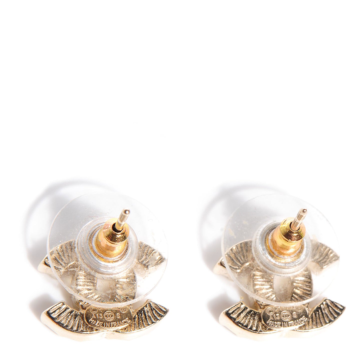 Crystal CC Earrings Gold