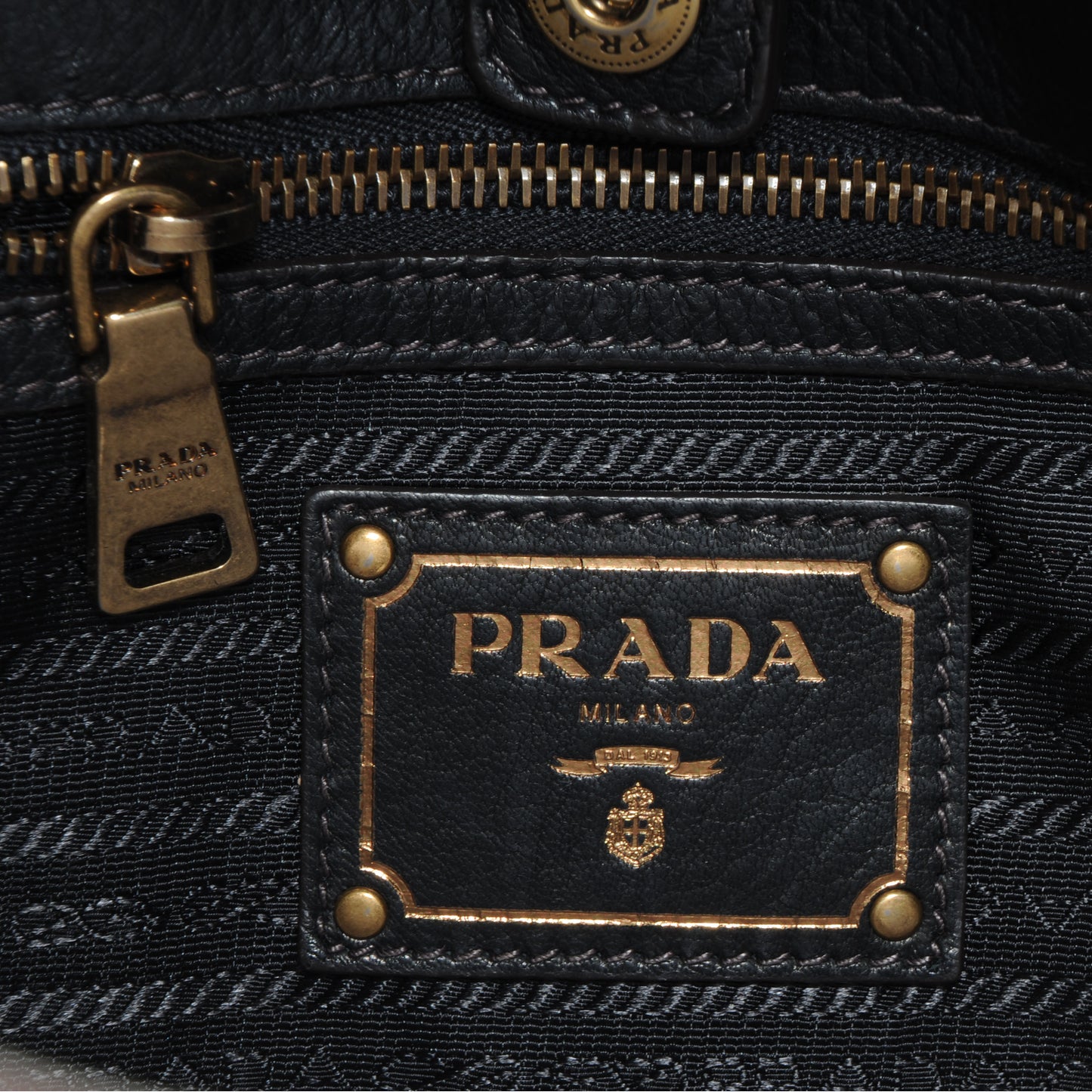 Deerskin Zipper Detail Tote Black