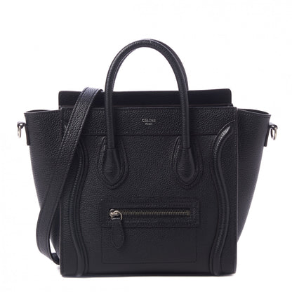 Celine Drummed Calfskin Nano Luggage Black 1 of 10