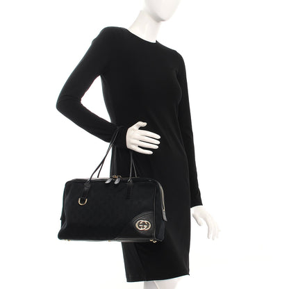 Gucci Monogram Medium New Britt Boston Black 2 of 7