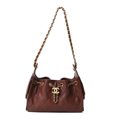 Chanel Caviar Quilted Mini Chanel 25 Handbag Brown 1 of 10