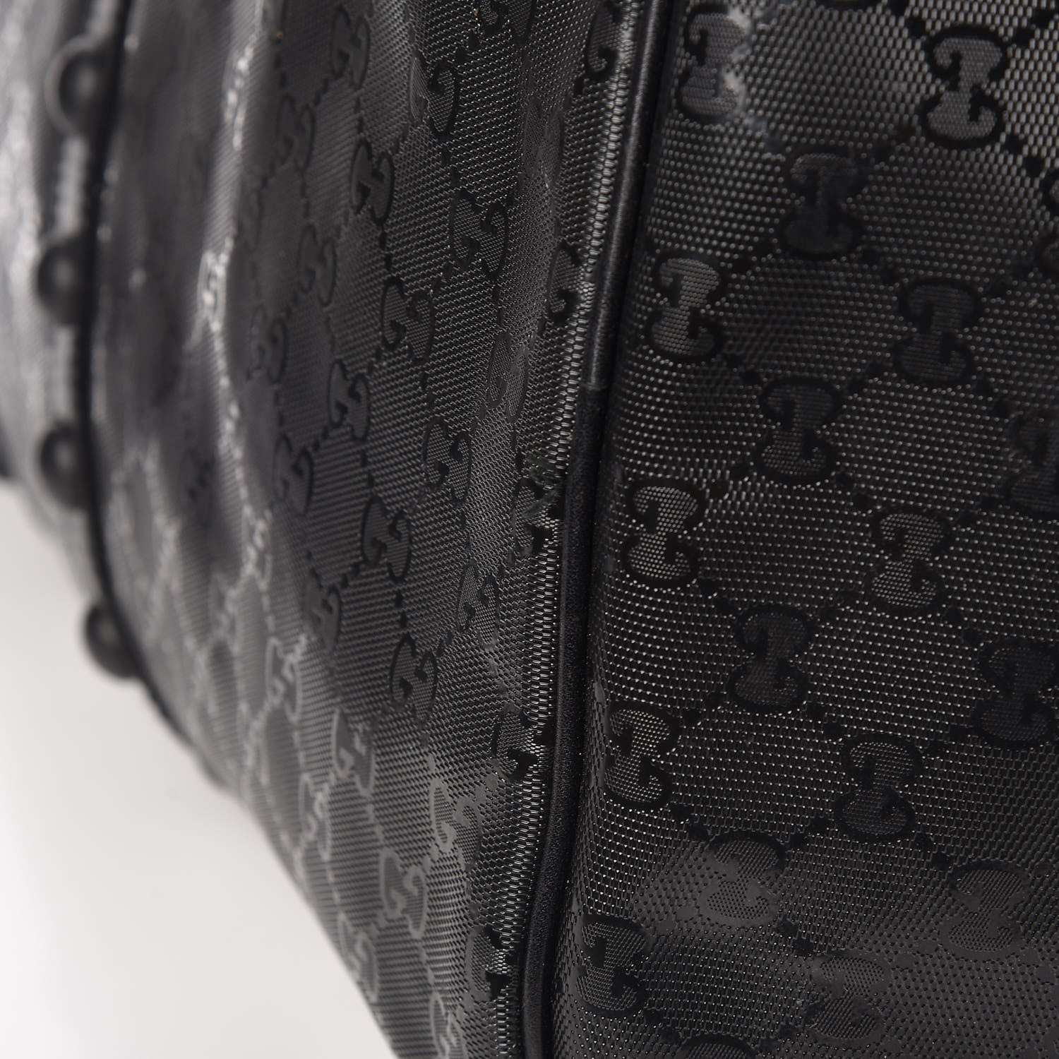 Gucci Imprime Monogram Studded Large Carry On Duffle Black 11 of 12