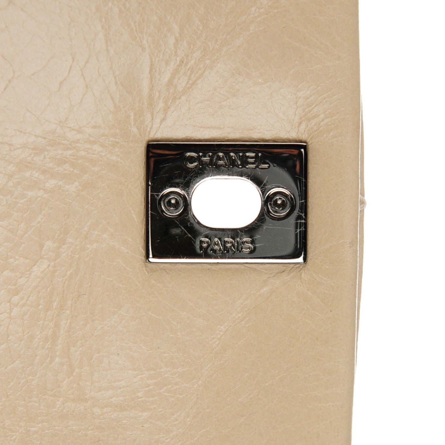 Chanel Aged Calfskin Quilted Supple Trapeze Flap Light Beige 8 of 8