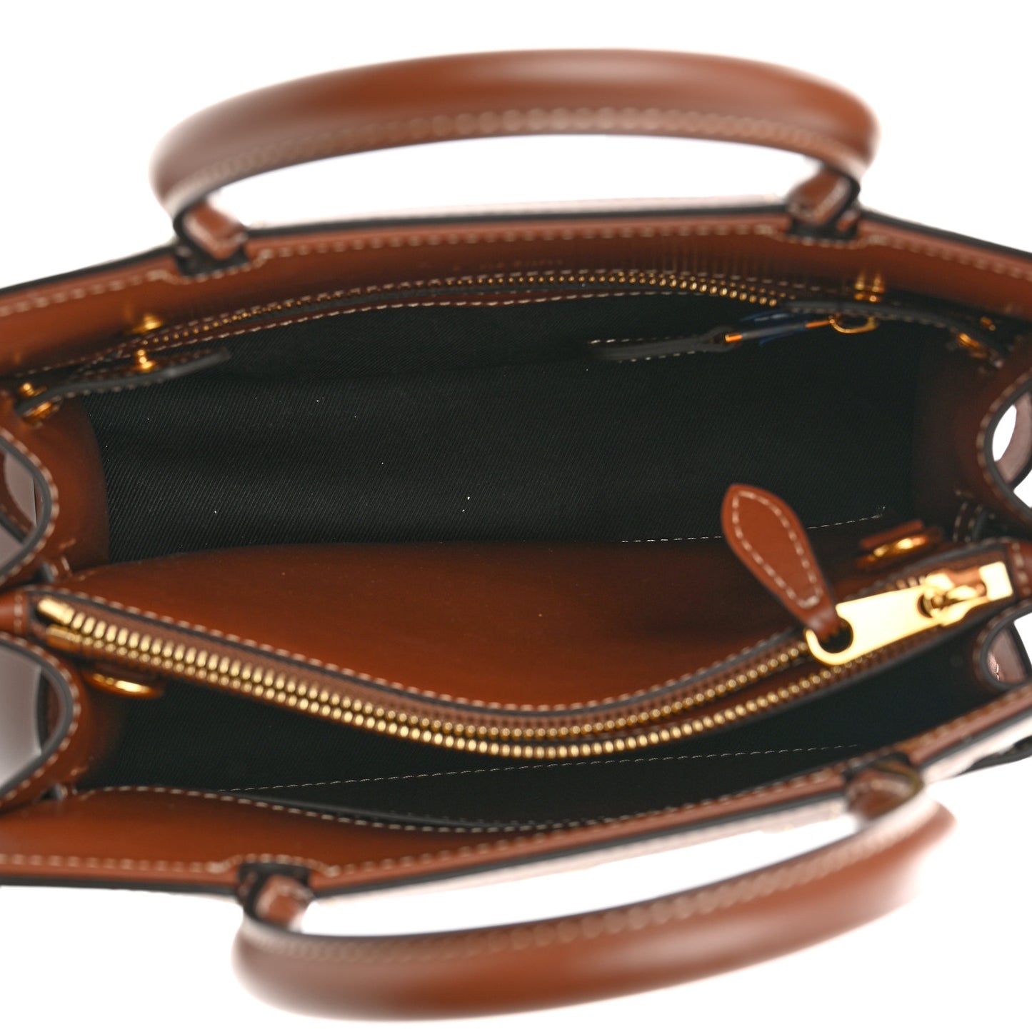 Calfskin Vintage Check Mini Two Handle Title Bag Archive Beige