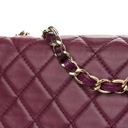 Chanel Lambskin Quilted Jumbo Single Flap Purple 10 of 15